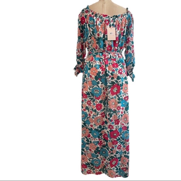 Charles Henry Floral Off The Shoulder Maxi Dress - Picture 14 of 16